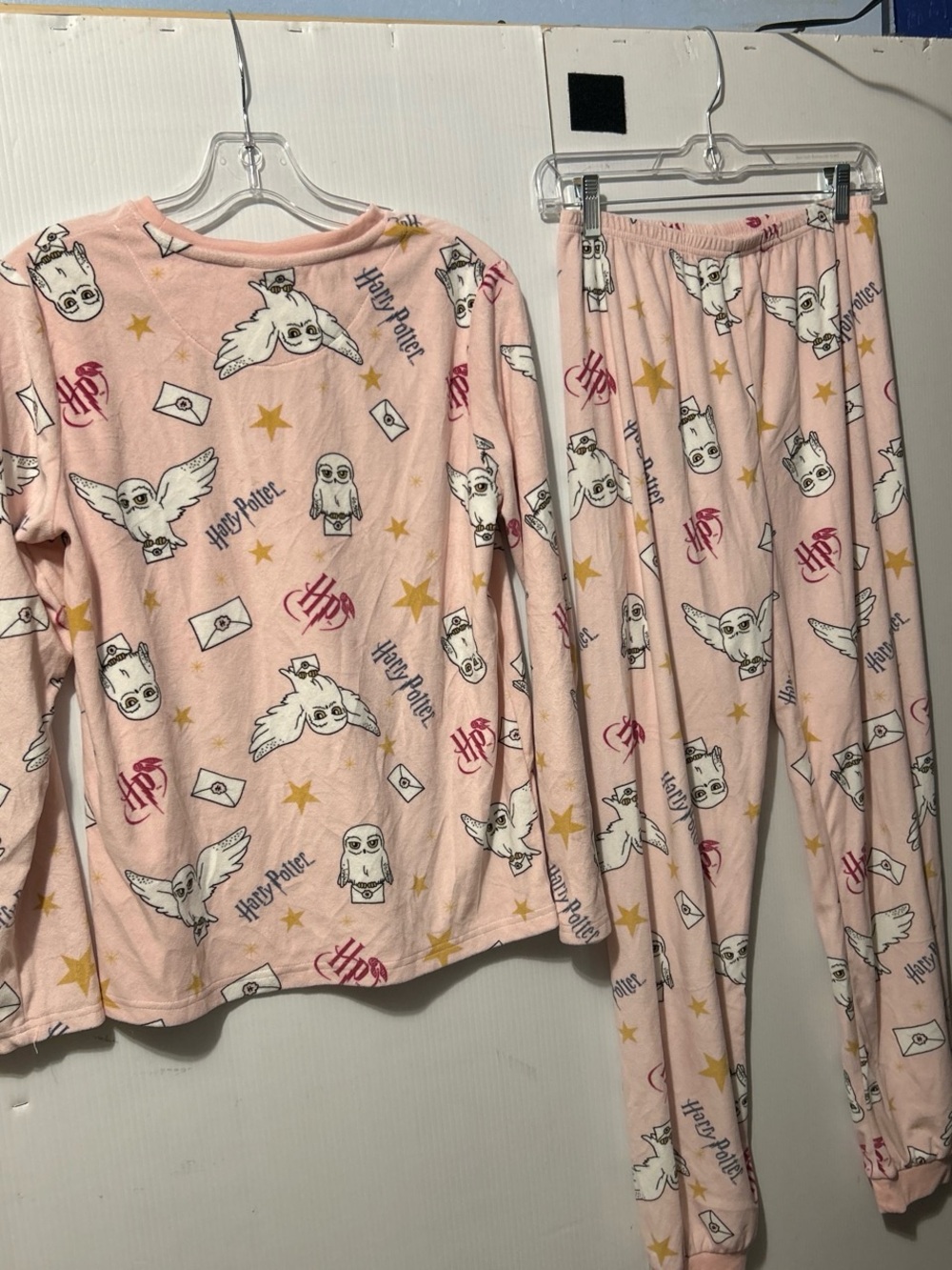 Warner Bros. Pink Harry Potter Owl Print Pajama Set